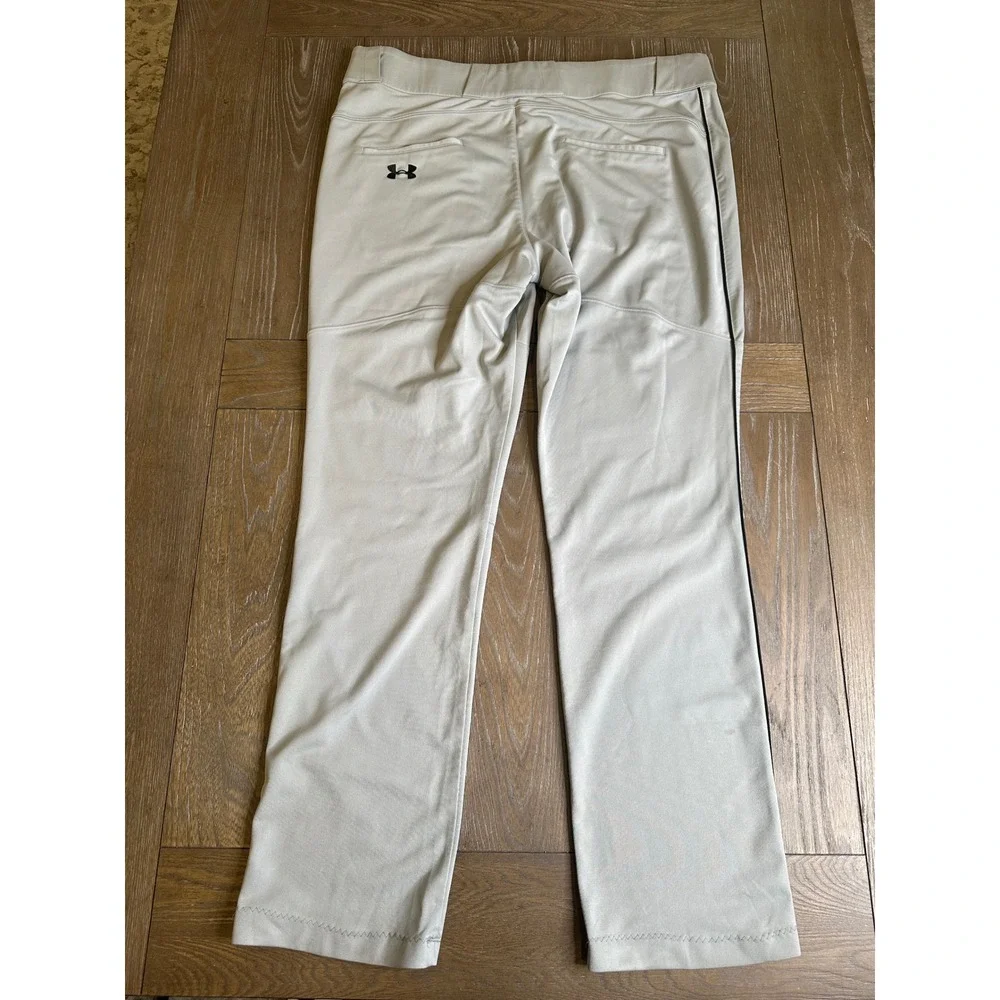 Under Armour Men's Gray Piped Reinforced Knee Baseball Pants Size 41